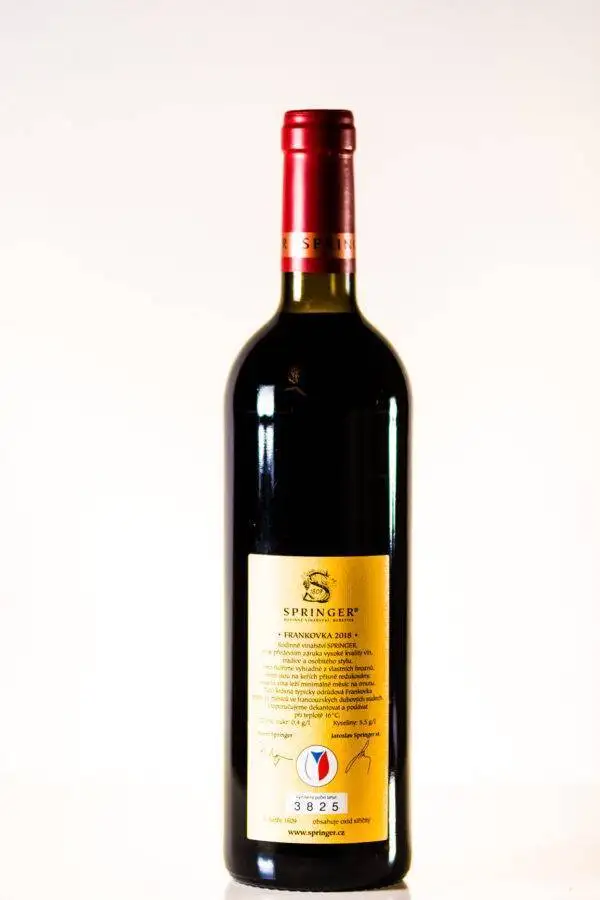 <B>Pavel Springer - Frankovka 2018 </B><BR> The best Blaufränkisch from Czechia - Image 3