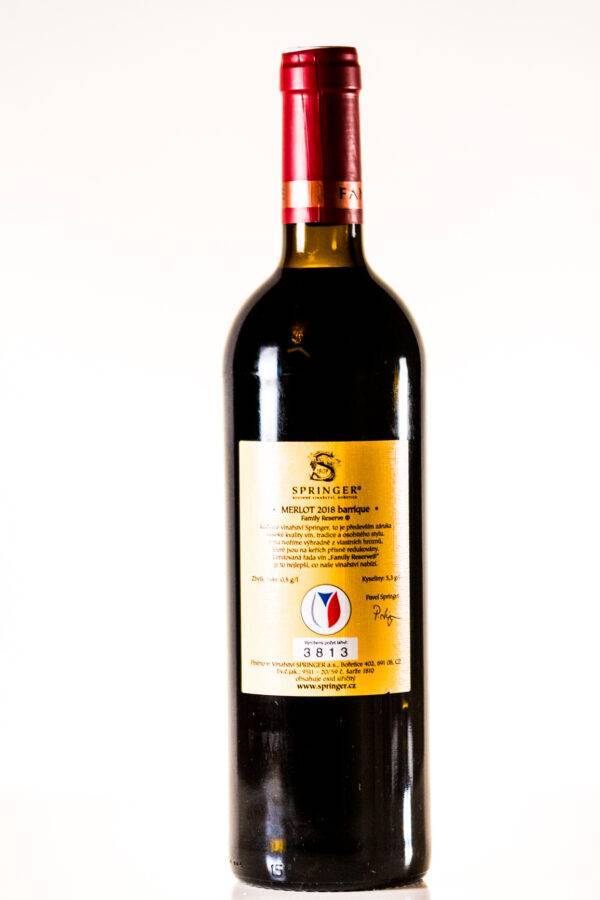 <B>Pavel Springer - Merlot Family Reserve 2018 </B><BR>Nejlepší Merlot z ČR v roce 2022 - Image 2