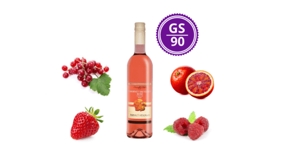 <B>Mrva & Stanko - Cabernet Sauvignon Rosé 2020, polosuché </B><BR> Šampión Top 100 Salónu vín Slovenska v kategorii polosuchých rosé