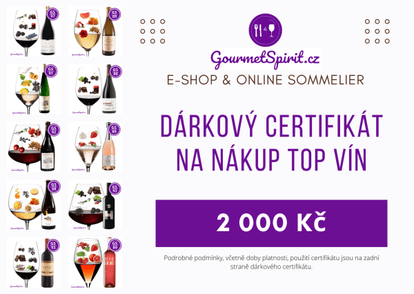 Dárkový e-certifikát na nákup vín v hodnotě 2.000 Kč