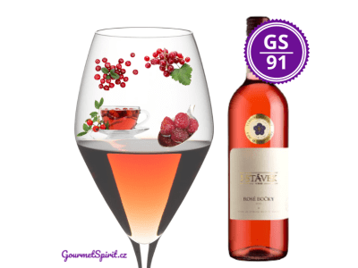 <B>Víno J. Stávek - Rosé Bočky 2020, VOC Modré Hory </B><BR> 2. nejlepší rosé Česka - ojedinělé maturované růžové víno, které umí zrát