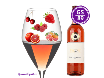 <B>Víno J. Stávek - Rosé Trkmanska 2019, VOC Modré Hory </B><BR> Top 15 rosé Česka - příjemně nazrálé růžové víno