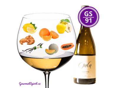 <B>Gala vinařství - Hermes Chardonnay 2020</B><BR>Špičkové Chardonnay z vápencového podloží Pálavy - Top 15 Chardonnay Česka