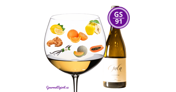 <B>Gala vinařství - Hermes Chardonnay 2020</B><BR>Špičkové Chardonnay z vápencového podloží Pálavy - Top 15 Chardonnay Česka