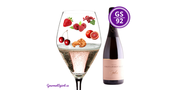 <B>Gala vinařství - Sekt Pinot & Pinot rosé, extra brut </B><BR> Nejlepší růžový sekt Česka