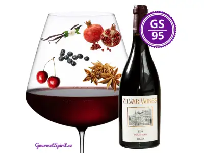 <B>Vinařství Zilvar Wines - Pinot Noir 2020, Praha </B><BR> Top 3 Pinot Noir Česka desetiletí - expresivní Pinot z Prahy, nyní již jen v láhvi magnum