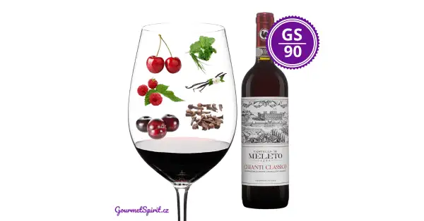 <B>Castello di Meleto - Chianti Classico DOCG 2020 </B><BR> Vynikající červené víno za velmi dostupnou cenu z toskánského vinařství s více než 700-letou tradicí