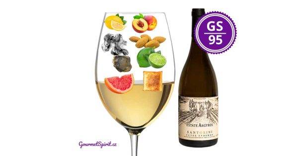 <B>Vinařství Argyros - Assyrtiko cuvée "Evdemon" 2019, Santorini </B><BR> Bílé BIO geniální víno s ohromnou houbkou, svěží přísnou kyselinou a  neuvěřitelně dlouhou dochutí